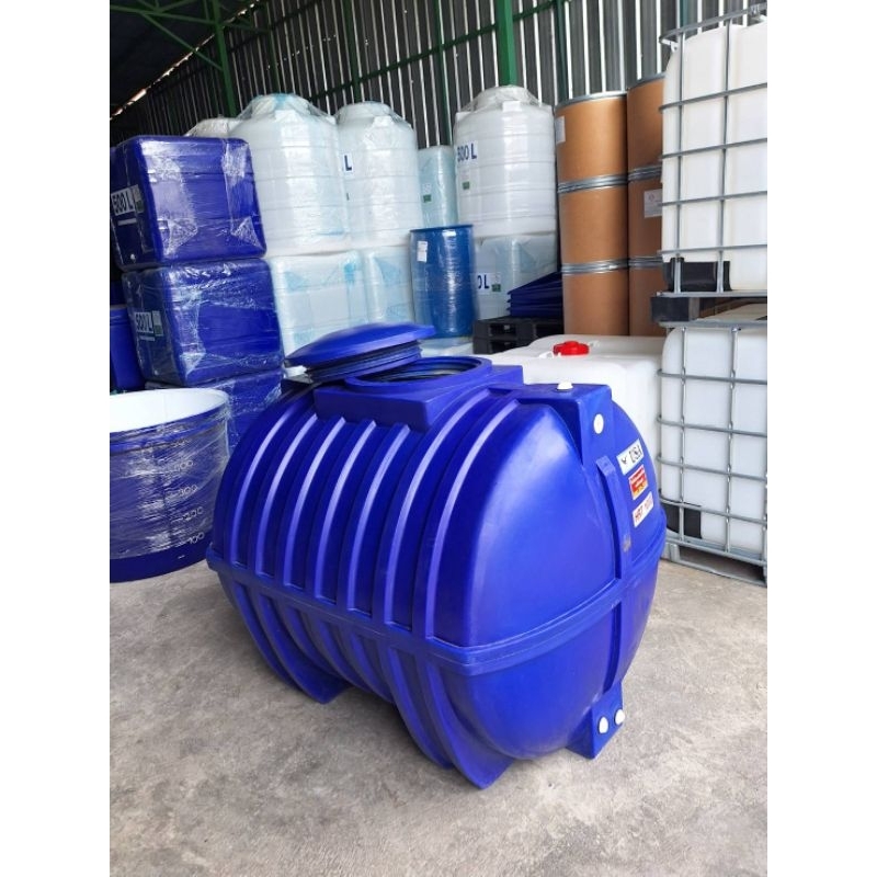 ถังน้ำ1000ลิตรทรงแคปซูล อย่าหนาแข็งแรงทนทาน ถังเกรดA ใสหลังรถกระบะ4ประตูได้