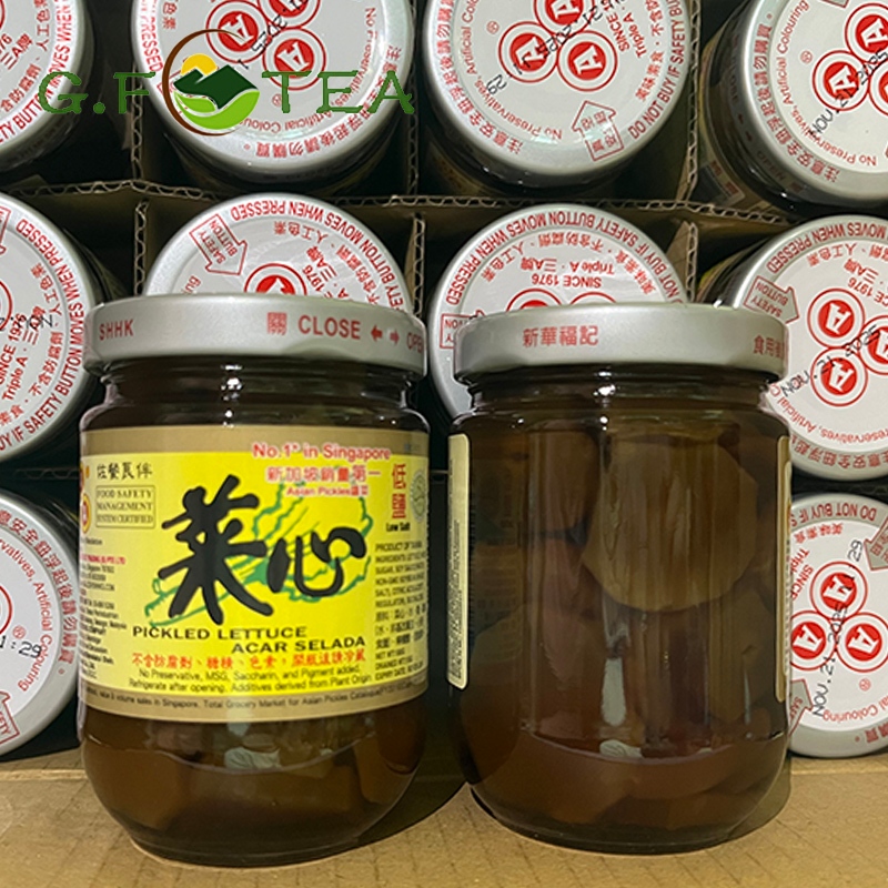 ก้านคะน้าดอง ตราAAA 菜心 พร้อมส่ง ทานกับข้าวต้ม กรอบ อร่อย รสชาติกลมกล่อม วันที่ผลิตสด - รูปที่ 2