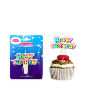 เทียนวันเกิด birthday candle พื้นน้ำตาลหลากสี (1 เเพ็คบรรจุ 10ชิ้น)