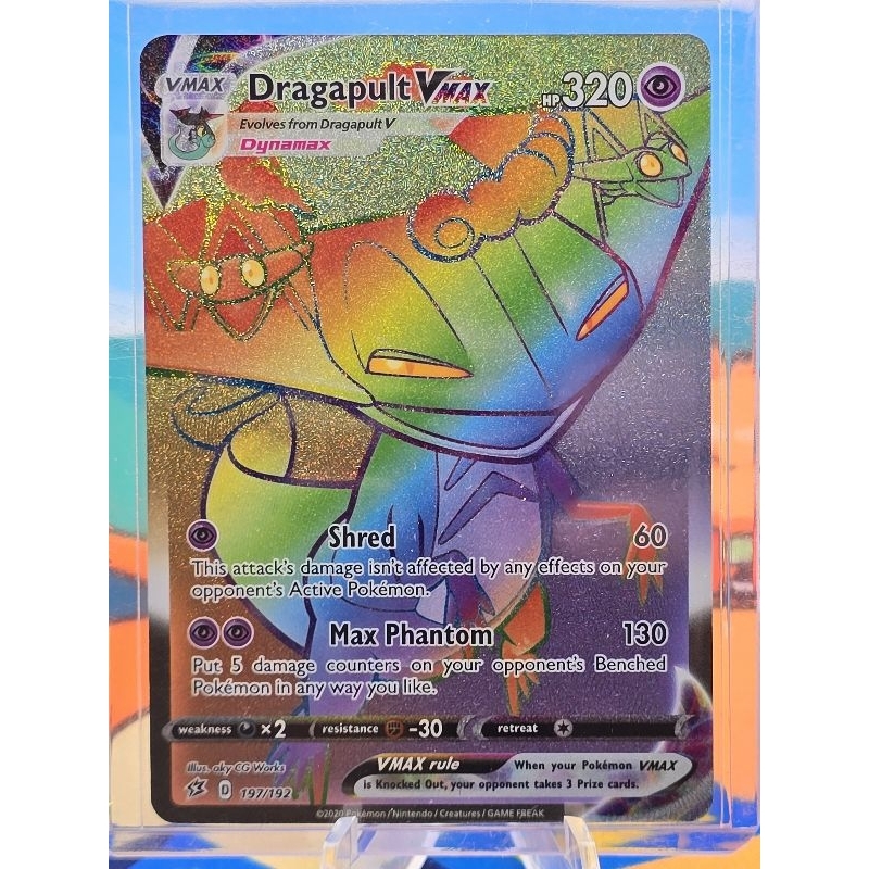 Pokemon Card "Dragapult Vmax Rainbow 197/192" ENG🇺🇲 Rebel Clash