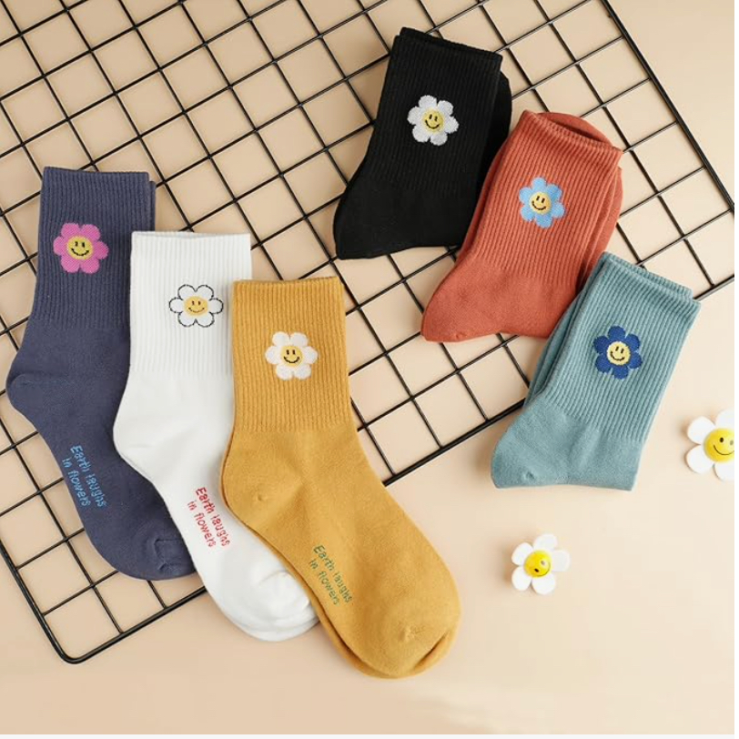 Smile Flower Band socks (made in Korea)