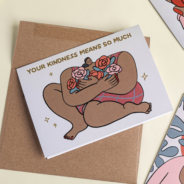 การ์ดขอบคุณ Your Kindness Means So Much การ์ดอวยพรน่ารัก พร้อมซอง | Heartfelt Thank You Card, thank 