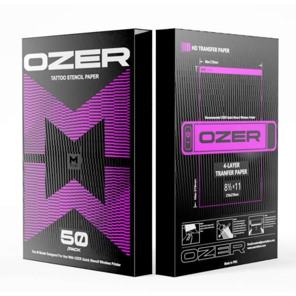 กระดาษลอกลายฟิล์ม ozer กล่องสี blackpink 1 กล่องมี 50 แผ่น