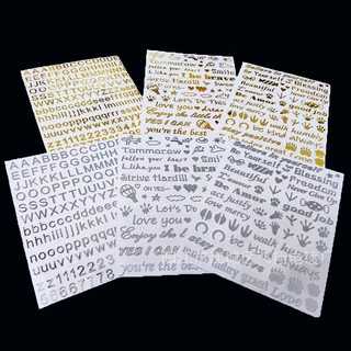 พร้อมส่ง!! สติ๊กเกอร์ตัวอักษรติดเล็บ ตกแต่งเรซิ่น ตกแต่งโทรศัพท์ small alphabet sticker (03ST014)