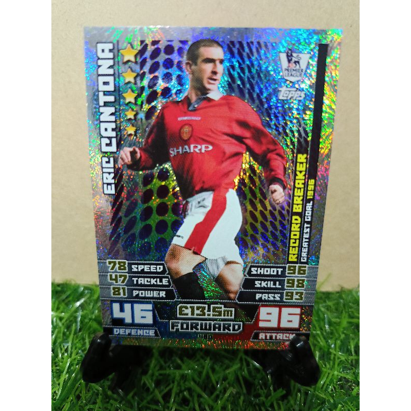 2014/2015 Topps Match Attax Record Breaker Card 450 Eric Cantona - Manchester United