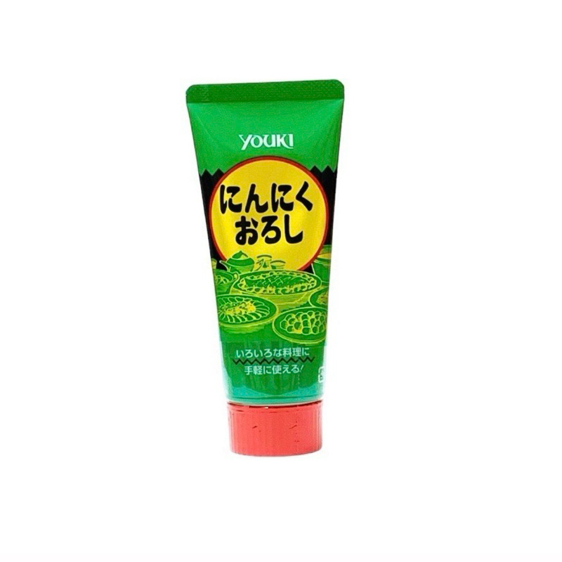 YOUKI NINNIKU OROSHI กระเทียมบดปรุงรส 100 g.(ชนิดหลอด) Garlic tube MADE IN JAPAN