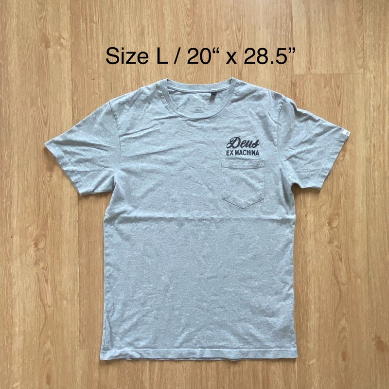 เสื้อยืด มือสอง Deus ex Machina Surf Motorcycle สีเทา ของแท้