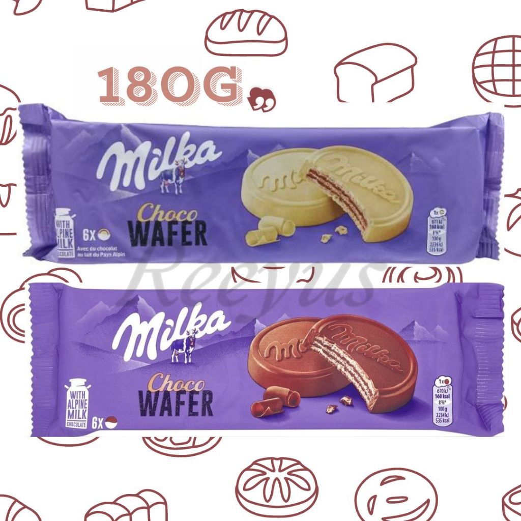Milka Choco Wafer น้ำหนัก 180 กรัม มี 2 รส