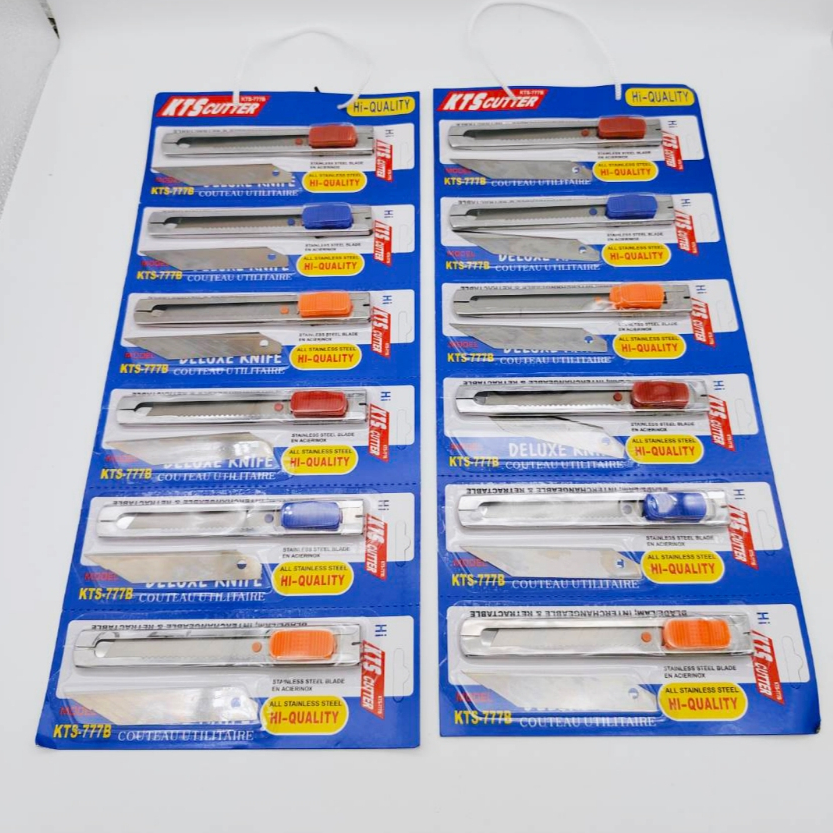 🔥แพ็ค 6 ชิ้น🔥มีดคัตเตอร์ 777B ขนาดใหญ่ 45องศา แถมฟรีใบมีด เครื่องใช้สำนักงาน โรงเรียน