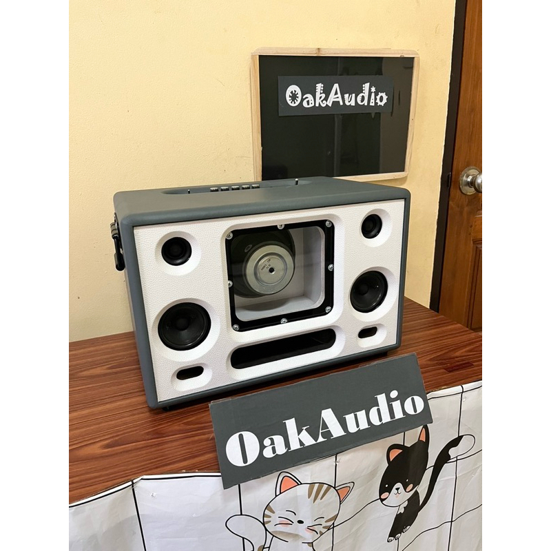 ลำโพงบลูทูธ DIY OakAudio ตู้ลำโพงแบนพาส6.5นิ้ว เบสแน่น กลางชัดเร่งเสียงไม่แตก