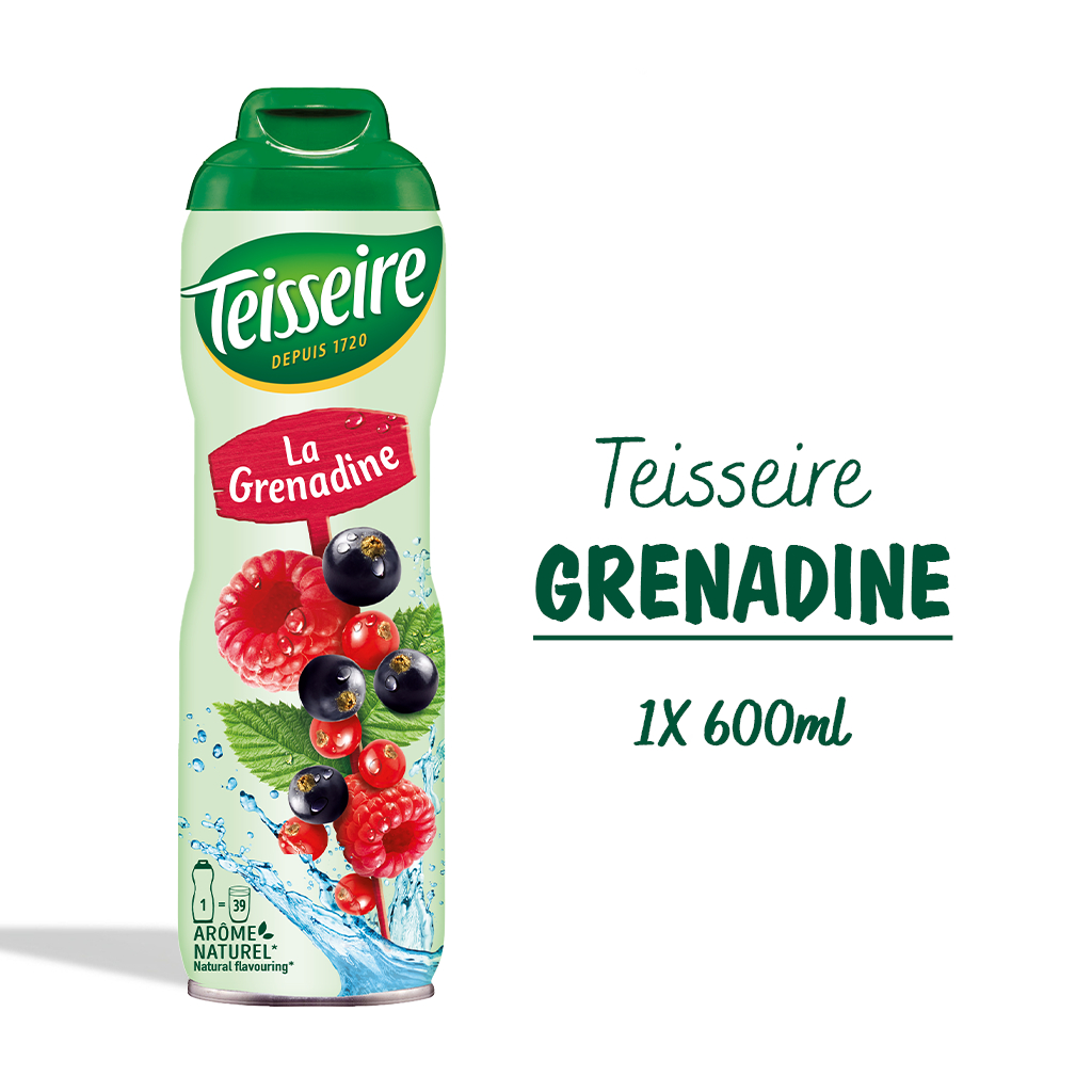 Teisseire น้ำเชื่อมกลิ่นเกรนาดีน 600มล. | Teisseire Grenadine Syrup