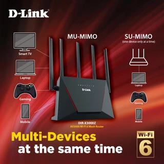 D-Link DIR-X3000Z Mesh Router(เราเตอร์) Wi-Fi 6 AX3000