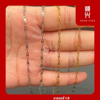 ลายกุชชี่ สแตนเลส ทองเลเซอร์ ไม่ลอก ไม่ดำ ใส่อาบน้ำได้ สร้อยคอ สร้อยสแตนเลสแท้ 100% สร้อยแสตนเลสแท้ สร้อยพระ สร้อยเด็ก