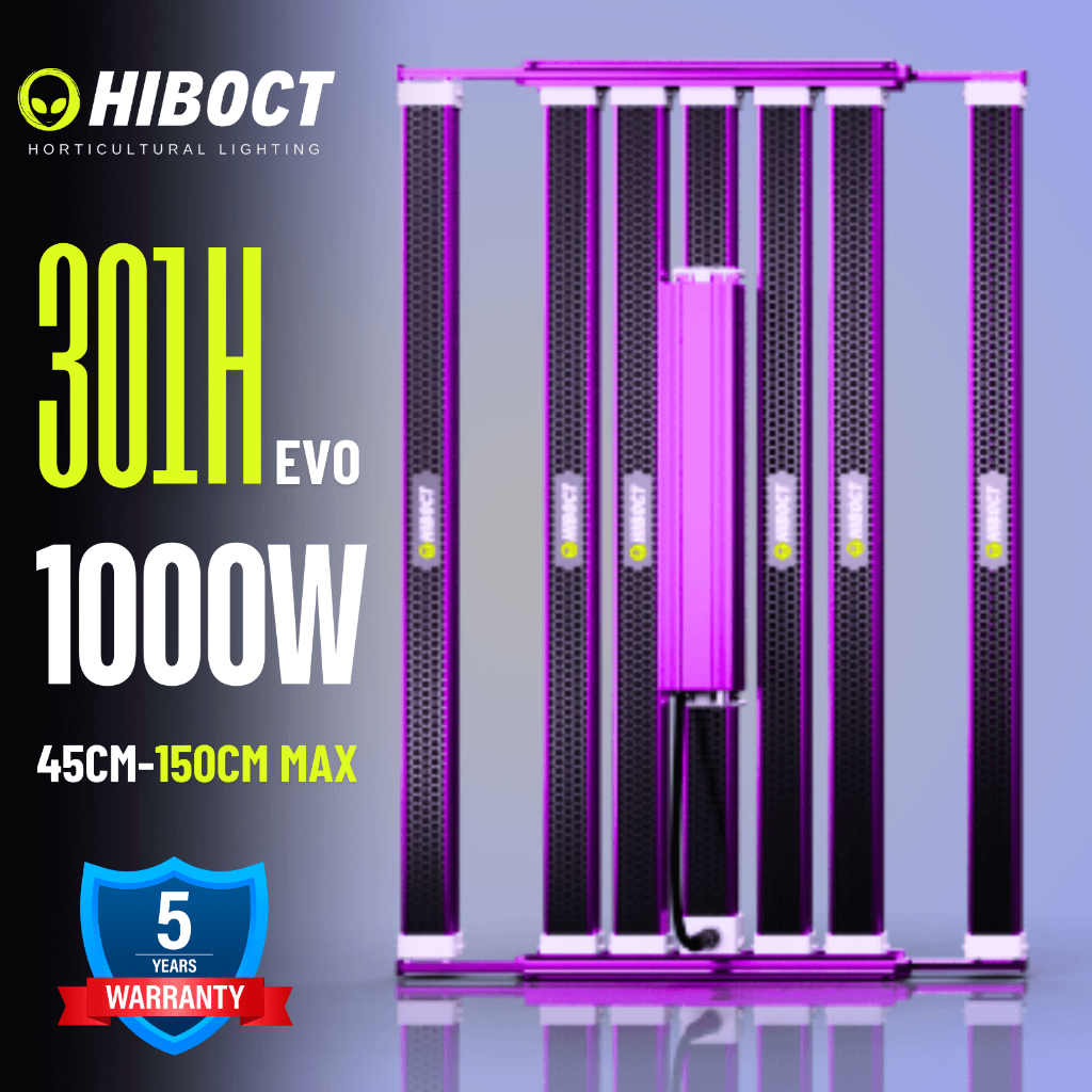 HIBOCT LED GROW LIGHT 301H evo 2024 newest FLEX1000W Best chips extended freely ยาวสุด 45cm-150cm