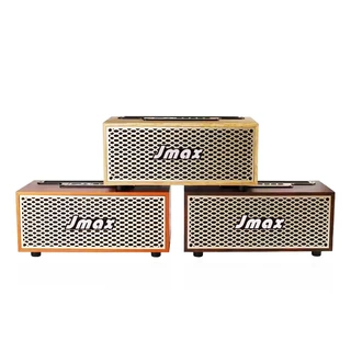 JMAX ลำโพงบลูทูธลายไม้ ลำโพงของแท้ JM-5E ดีไซน์ทรงคลาสสิค ลำโพงบลูทูธไร้สาย เสียงดี เบสหนัก