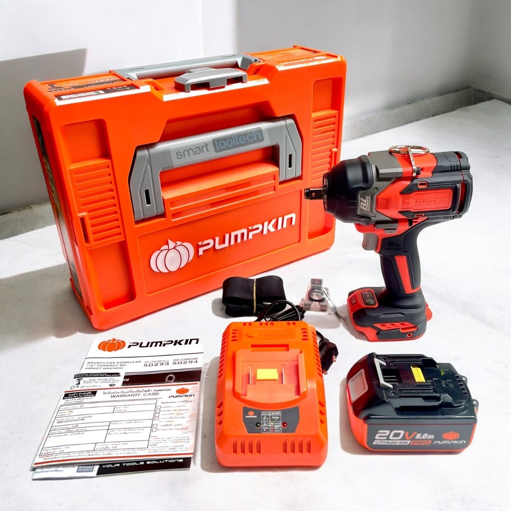 🔥รุ่นใหม่ Heavy Duty ส่งด่วน🔥 บล็อกไร้สาย PUMPKIN 50293 / 50294 ขนาด 1/2“ รุ่นงานหนัก  BLมอเตอร์ บล็