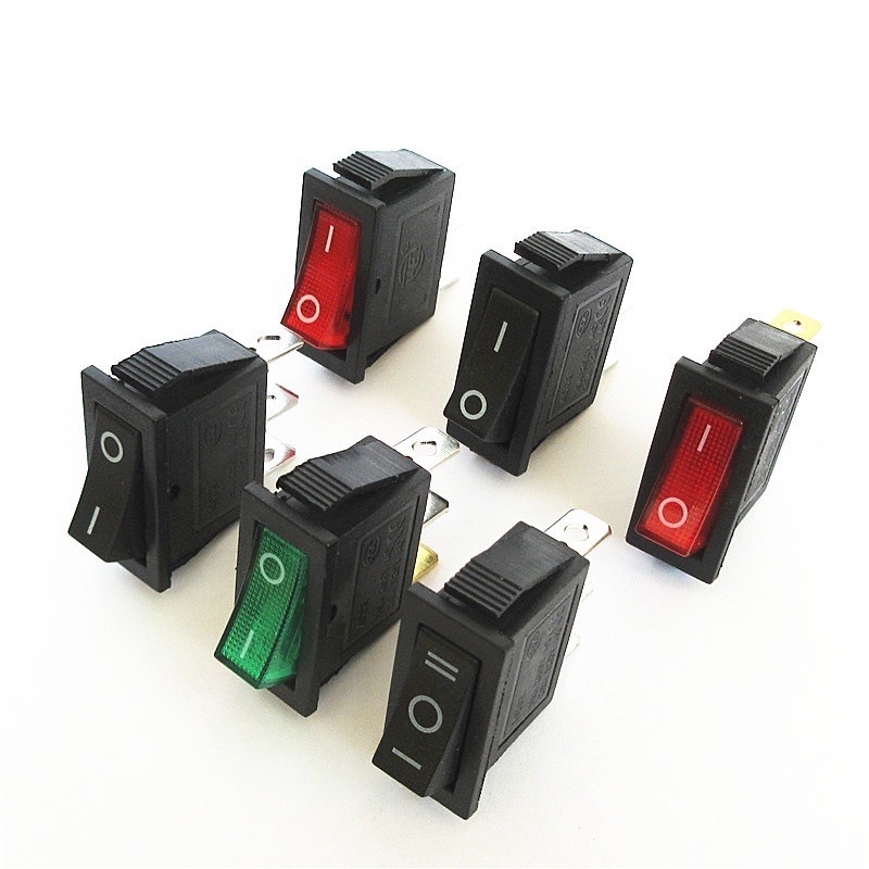 Rocker Power Rocker KCD3 ปุ่มกดเกียร์รูปโยก 2 สวิตช์พร้อมเท้าไฟ 3 220V L222