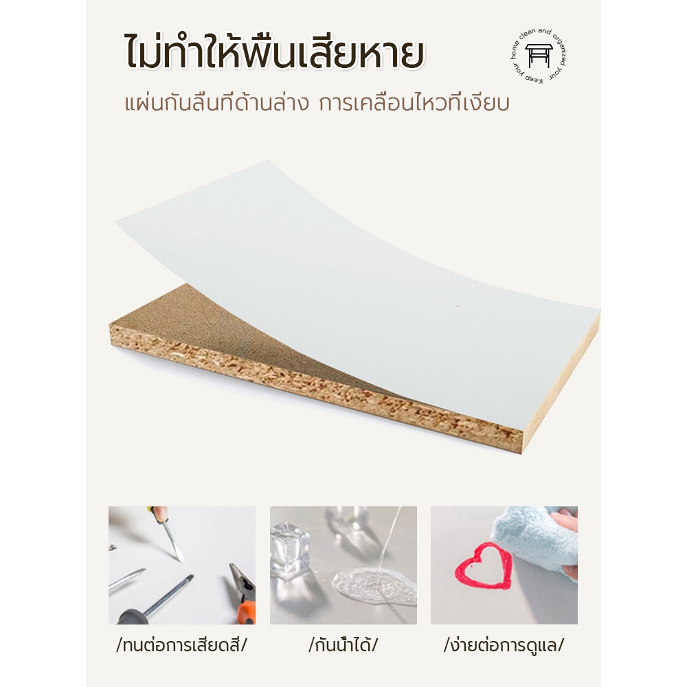 ORANGE【มุมโค้งมน ป้องกันการชน】ชั้นวางของสไตล์นอร์ดิก ตู้ข้างเตียง ชั้นวางของหัวเตียงแบบมินิมอล จัดส่งทันที！！ รูปที่ 6