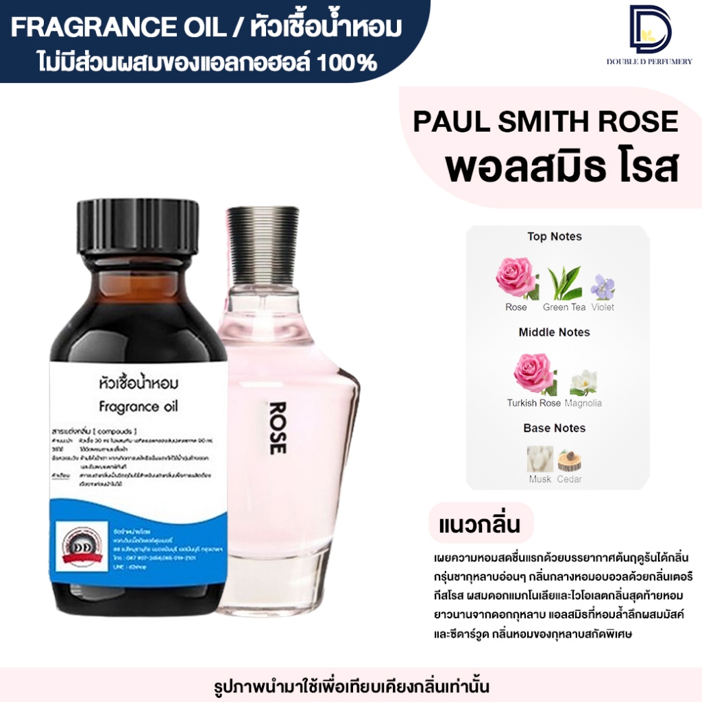 หัวเชื้อน้ำหอม กลิ่น พลอสมิท โรส (PAUL SMITH ROSE)