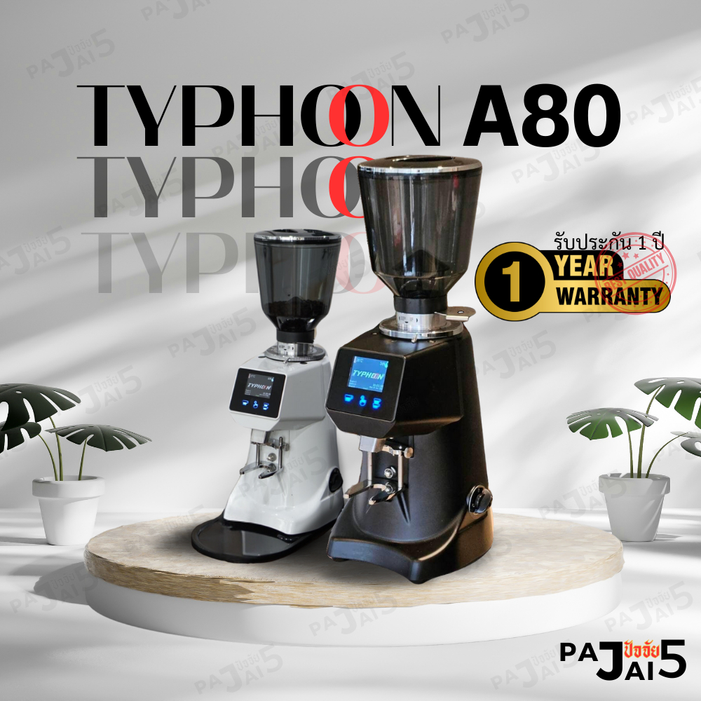 เครื่องบดกาแฟ TYPHOON A80 / สินค้ารับประกัน 1 ปี พร้อมส่งจากไทย