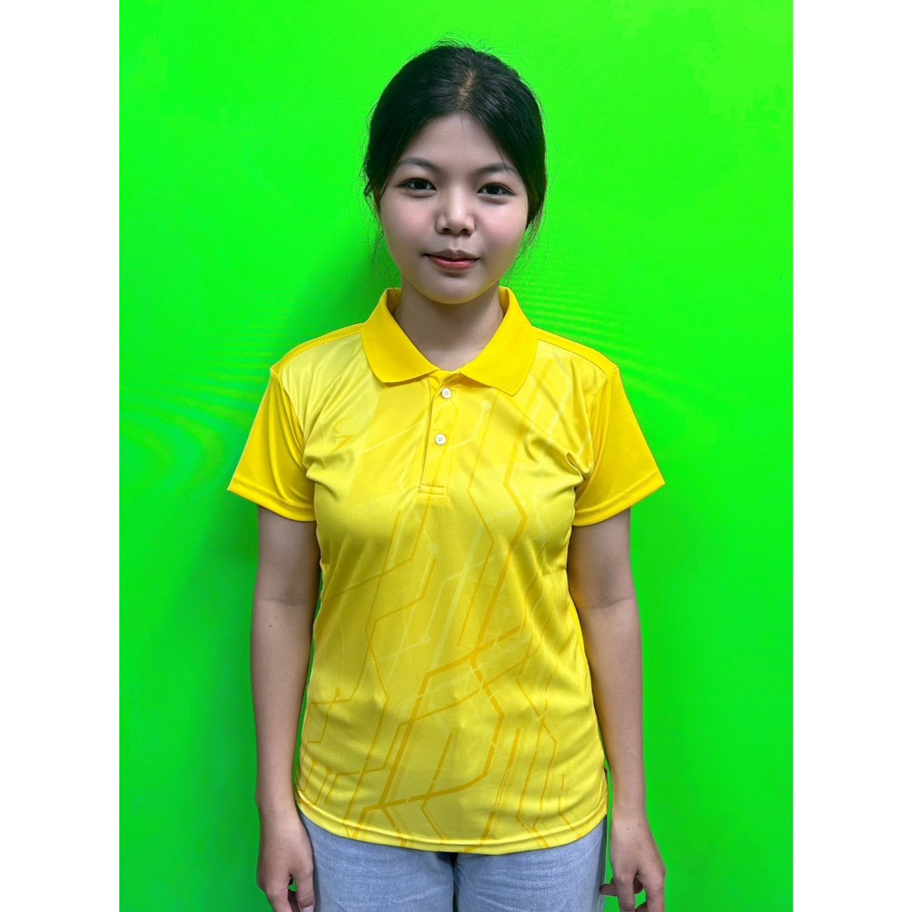 SA303 เสื้อโปโลหญิงแบบพิมพ์ลาย ใส่ทำงาน ใส่เล่นกีฬา ผ้าเรียบลื่น ยี่ห้อ SPORT DAY100%