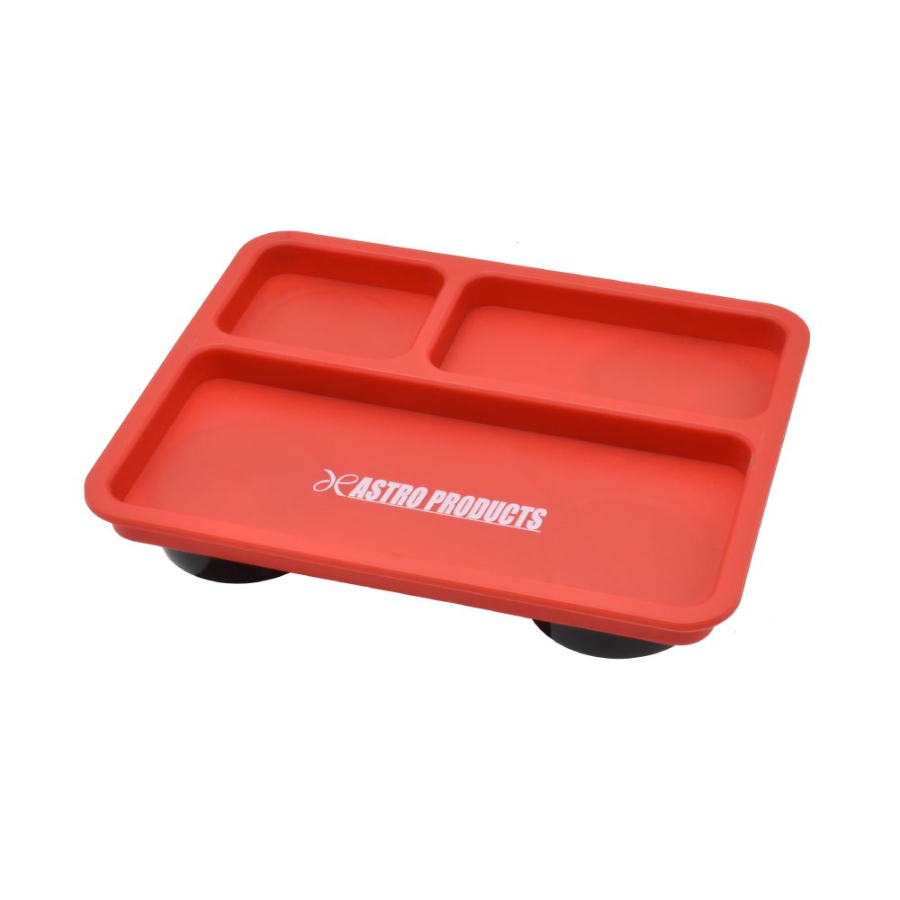 Astro Products ถาดแม่เหล็กพลาสติก สีแดง MT160 ถาดใส่น็อตแม่เหล็ก / Red Magnetic Parts Tray MT160