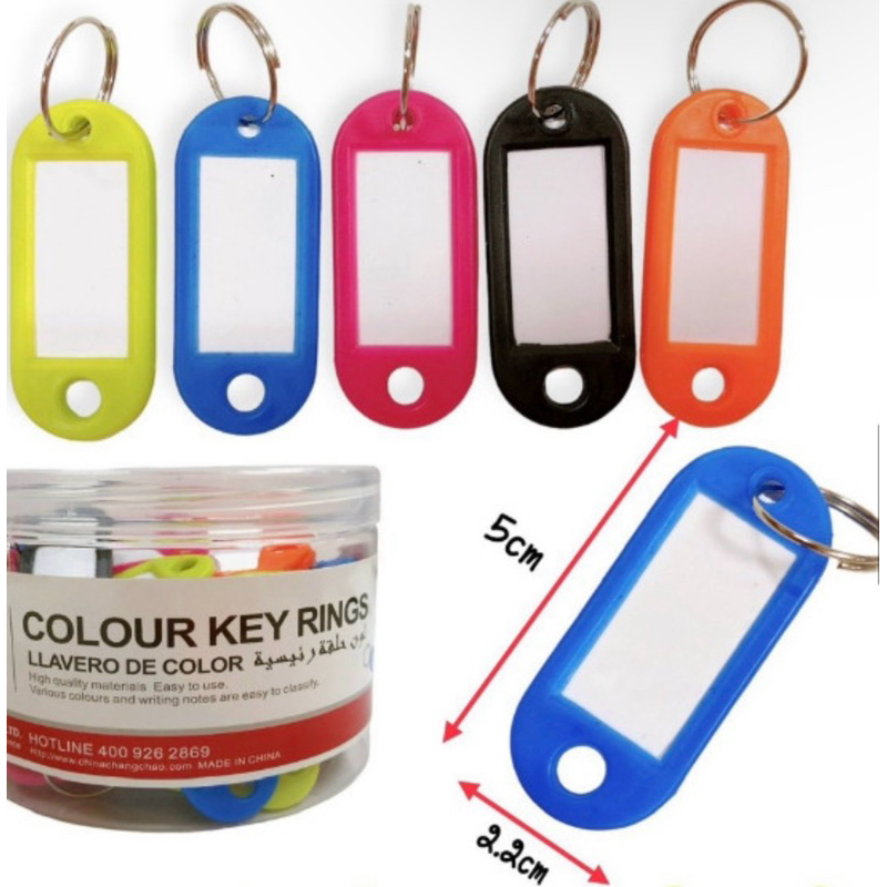 DL038 ป้ายชื่อพวงกุญแจ  Keytag คละสี 36 ชิ้น
