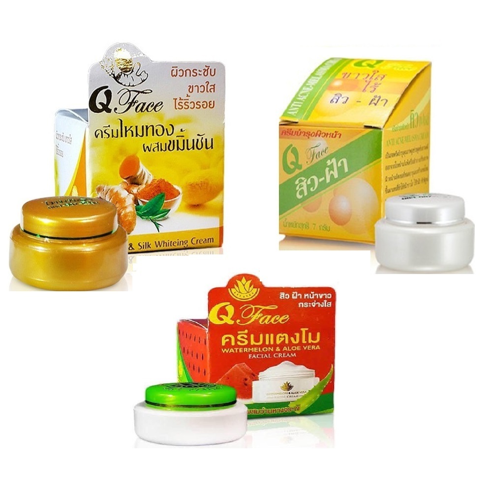 Q Face  Anti Acne-Melasma Cream ครีมบำรุง ผิวหน้า รักษา สิว ฝ้า กระ จุดด่างดำ (1 ชิ้น)