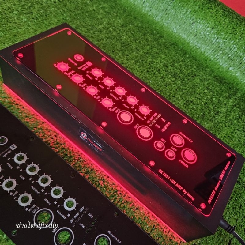 แผ่นเพลท TB21/TB21 f + ปรีไมค์ AMP ลำโพงบลูทูธDiy สีดำเงา