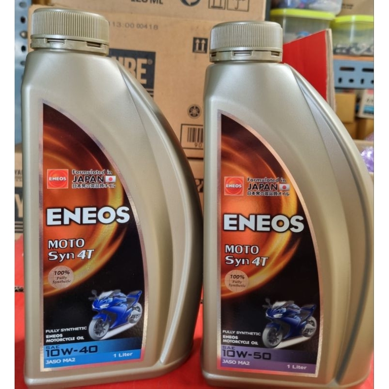 น้ำมันเครื่องสังเคราะห์100% สำหรับรถเกียร์ ENEOS MOTO SYN ความหนืด 10W40 / 10W50 ขนาด 1 ลิตร