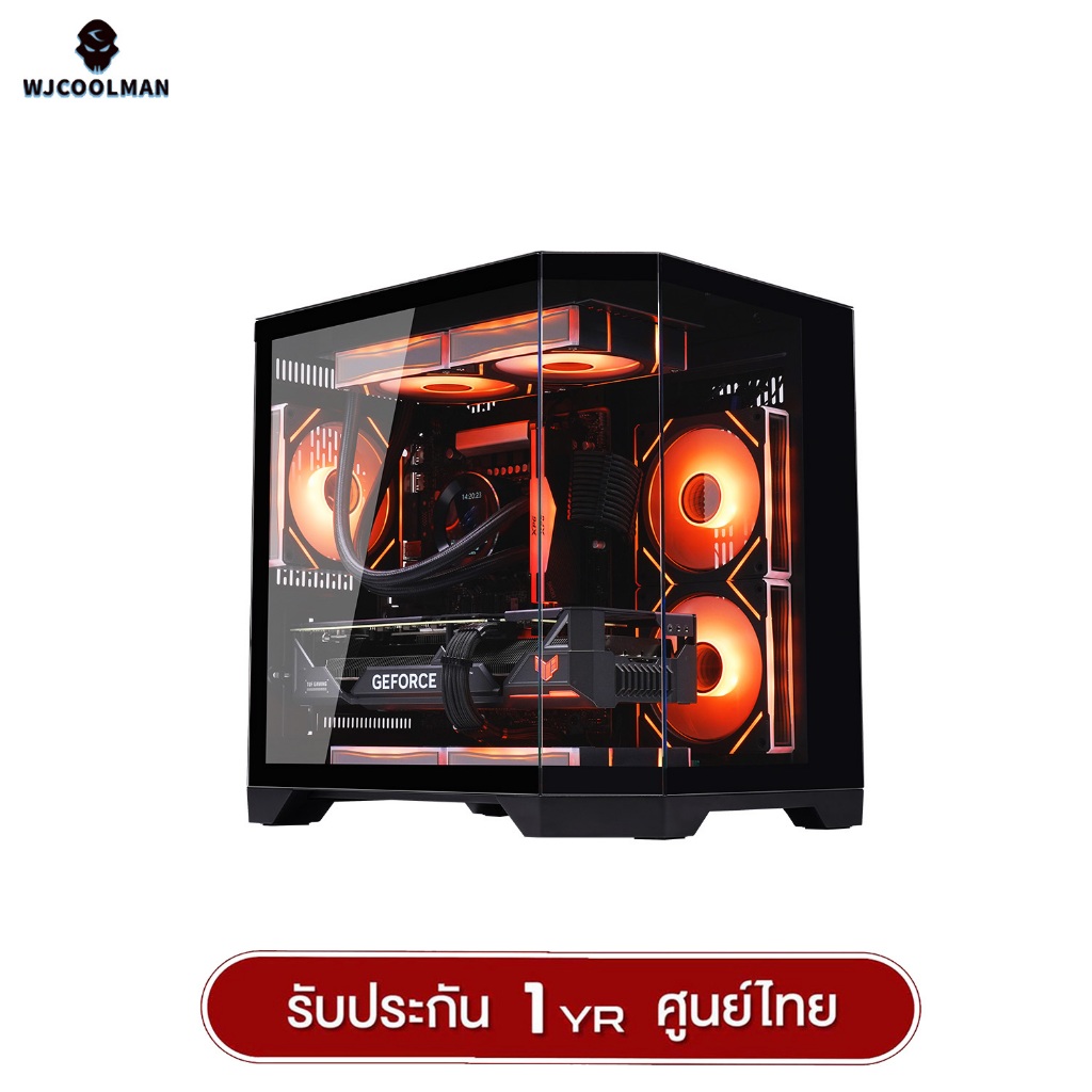 เคสคอมพิวเตอร์ WJCOOLMAN Dreamer Mini MATX Panorama Tempered Gaming Case (No FAN) (AIO240) รับประกัน