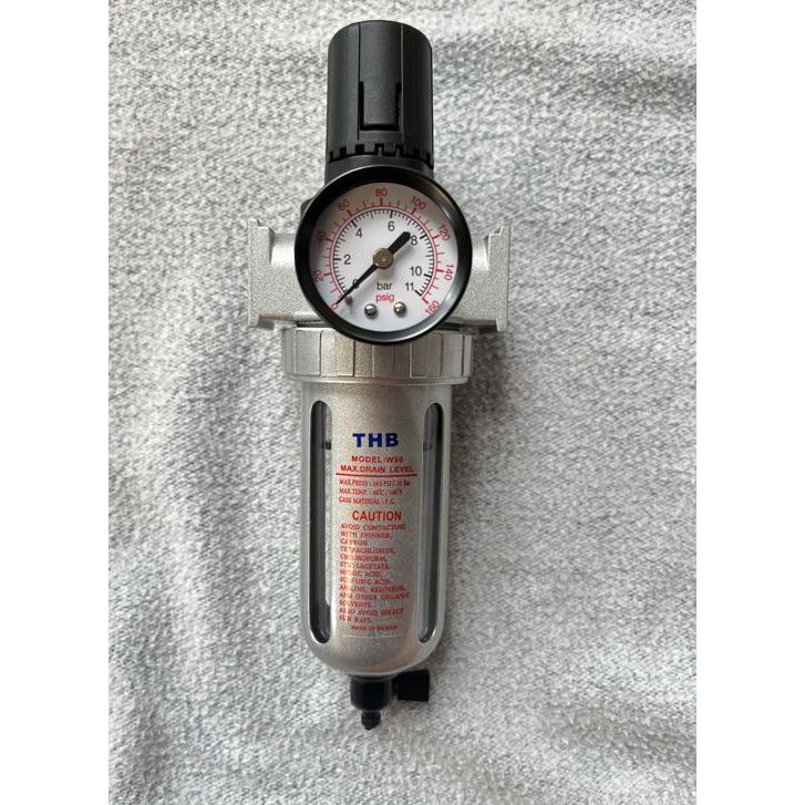 Air Filter + Regulator : FR802,803,804 THB (Made in Taiwan) ตัวดักน้ำและตัวตั้งลมพร้อมเกจ์วัดแรงดัน