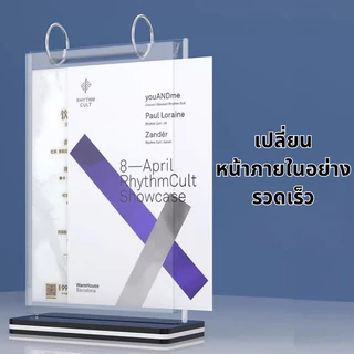 ป้ายใส่เมนู ที่ใส่เมนู เมนู 6 แผ่น 12 หน้า พลิกได้อย่างยืดหยุ่น ขนาด A4 A5 A6