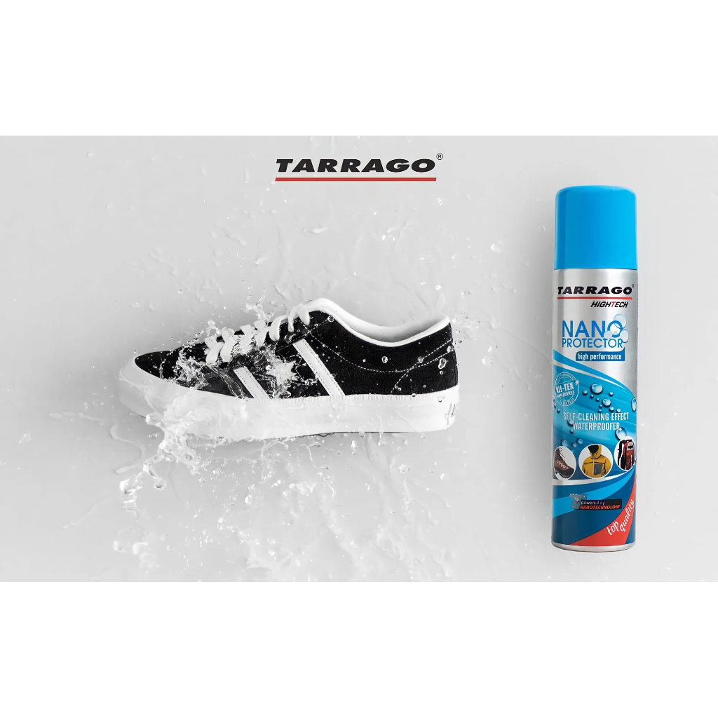 สเปรย์กันน้ำรองเท้า แบรนด์ TARRAGO NANO PROTECTOR SPRAY 250ml (Made in Spain)