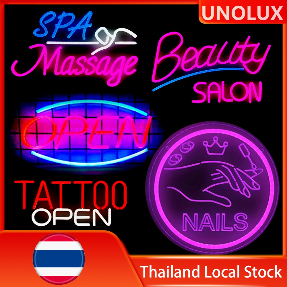 UNOLUX Spa Massage Beauty Salon เล็บ Tattoo ไฟนีออนการโฆษณาสัญญาณไฟขึ้นสำหรับธุรกิจที่ให้บริการ