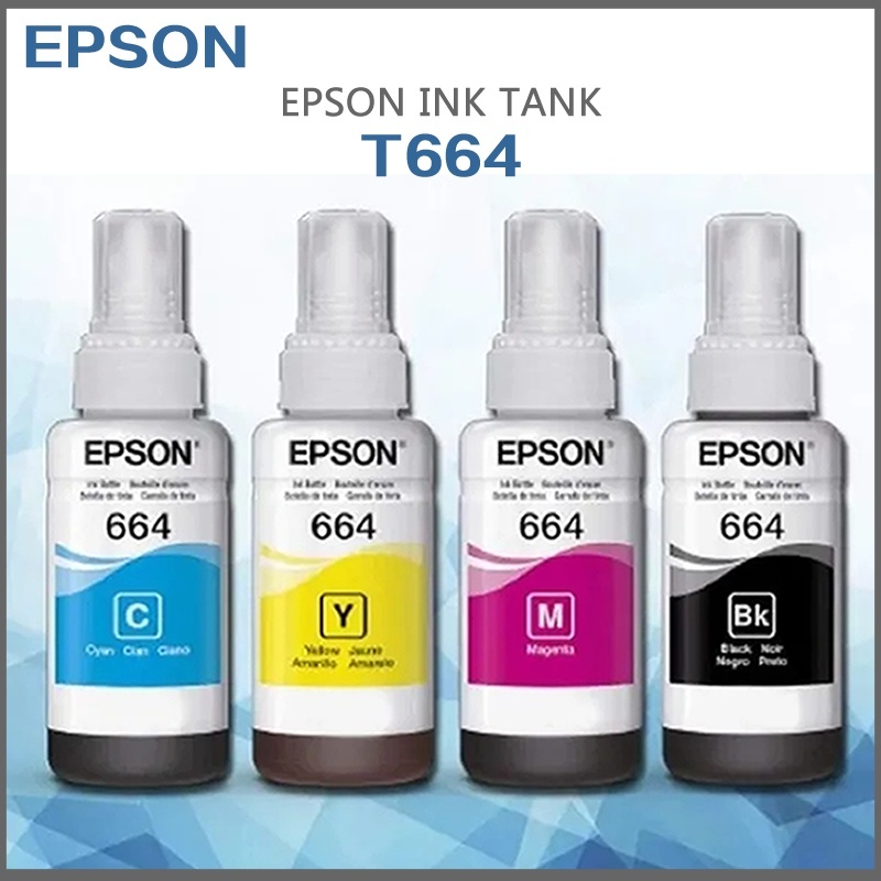 ขวดน้ำหมึกแท้รุ่น Epson 664 ink ขวดเดิม T 664 inkL 350 L 350 L 355 L 365 L 120 L 120 L 121 L 200 Epson