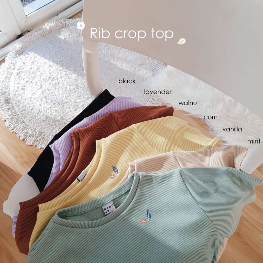 1 แถม 1 ❤️‍🔥 Rib crop top💕💫 - เสื้อครอปผ้าร่องเล็ก ราคาพิเศษ