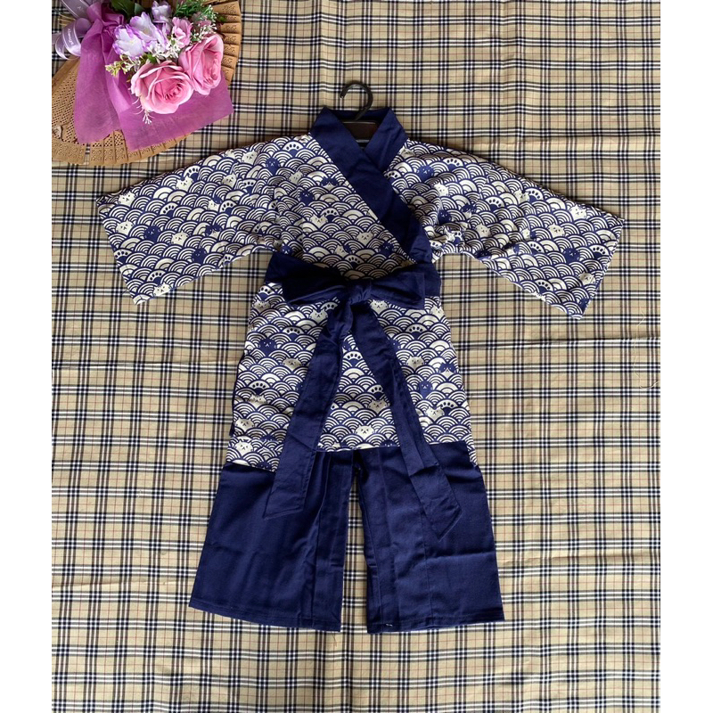 ชุดยูกาตะเด็กผู้ชายแบบซามูไรใส่(มีไซด์ m l xl 5-12ขวบ - รูปที่ 3