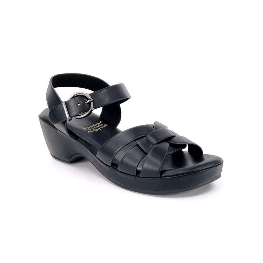 TREND รองเท้าคัทชูหนัง PU / รองเท้าส้นแบน หัวมน ส้น 1 ซม. รุ่น BONN สี BLACK | รองเท้า ผู้หญิง