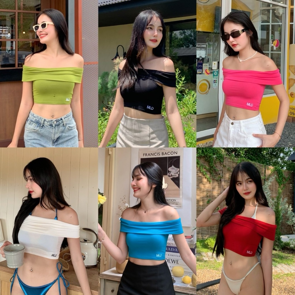 La Bella Crop ครอปปาดไหล่ (4022)