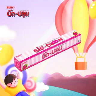 Euro 🍭บิ๊กบลูม🍭 BigBloom หมากฝรั่งกลิ่นผลไม้ 14 กรัม 1 กล่อง บรรจุ 12 ชิ้น หมากฝรั่งยุค90' ยูโร่ euro ลูกอม