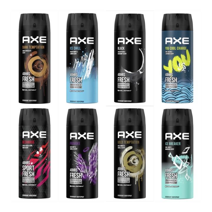 Axe Body Spray 135ml - Black / Dark / Ice Chill / Recharge / Apollo