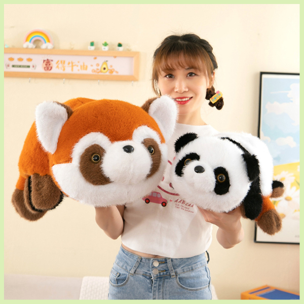 ตุ๊กตาแร็กคูนแปลงร่างเป็นหมีแพนด้าได้ 2 in 1 ในร่างเดียว เขียนการ์ดอวยพรได้ ของขวัญวันเกิด ของขวัญวันครบรอบ