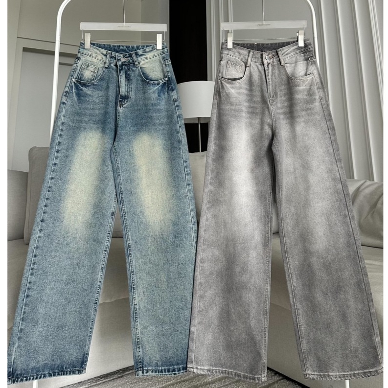 PTJ30161 กางเกงยีนส์ขายาวแต่งกระเป๋าหลัง PROMTHONG