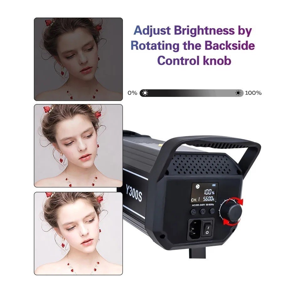 ZSYB Y300S ไฟสตูดิโอ 300W LED Video Light ปรับแสงได้ 2 สี Bi-Color 3200-5600K