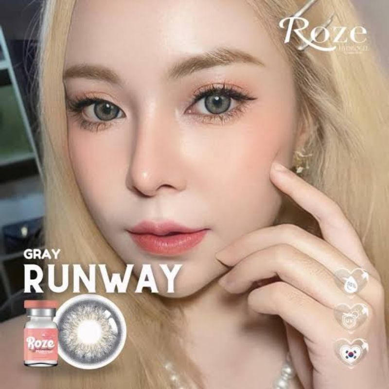 💓คอนแทคเลนส์⭐ขนาดมินิ⭐Gray⭐Brown✨Runway(Rozelens)สายตาปกติ