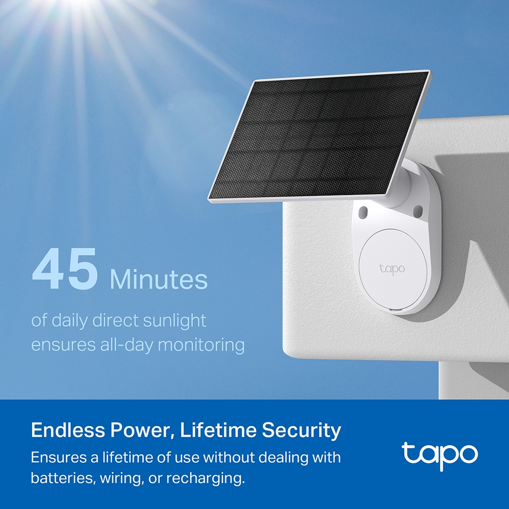TP-Link ชุดกล้องวงจรปิดพร้อมแผงโซล่าเซลล์ ภาพสีกลางคืน พูดคุยโต้ตอบได้ รุ่น Tapo C410 KIT