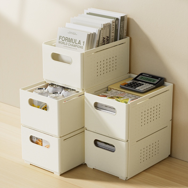 ตู้เก็บของพับเก็บได้ กล่องเก็บของแบบลิ้นชัก เดสก์ท็อป ของว่าง กล่องเก็บของเบ็ดเตล็ด ถุงเท้า กล่องเก็บชุดชั้นใน - รูปที่ 3