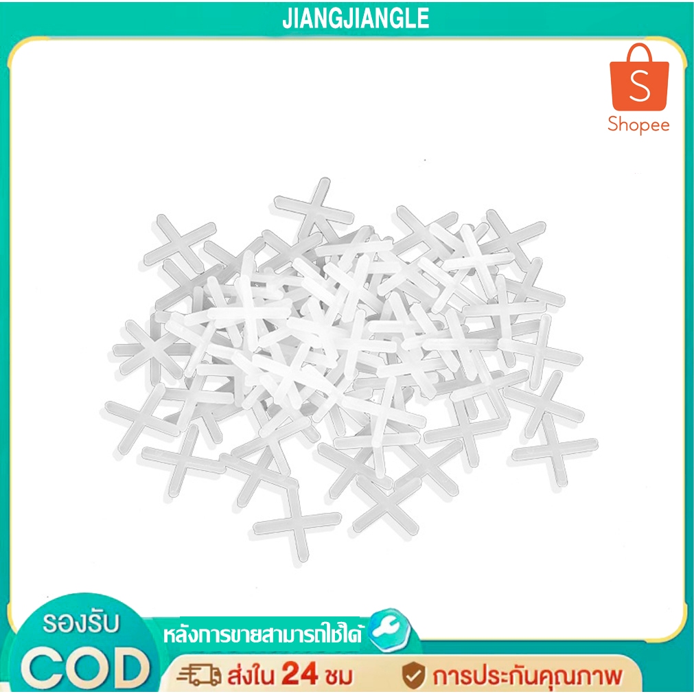 jiangjiangle กากบาทเว้นร่องกระเบื้อง 1.5/2/2.5/3mm100pcsจัดแนวกระเบื้อง จัดร่องกระเบื้องอุปกรณ์ปรอุปกรณ์ปรับระดับกระเบื้