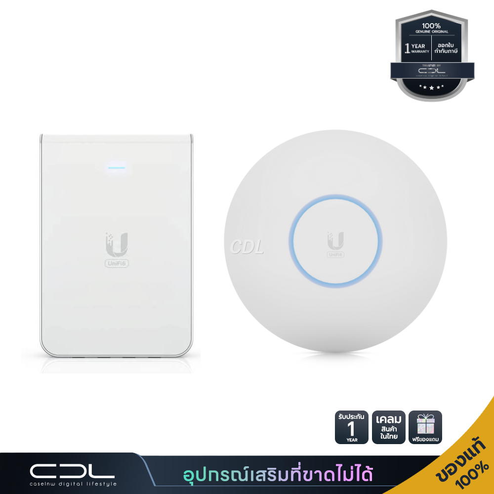 อุปกรณ์เน็ตเวิร์ก WiFi 6 Ubiquiti Network Access Point U6 Plus | UniFi6 Pro | Long-Range | In-Wall |